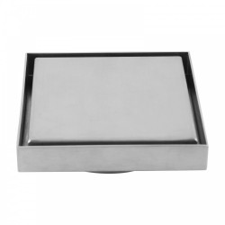 Chrome Shower Grate Floor Waste Drain Smart Insert Tile 120*120mm